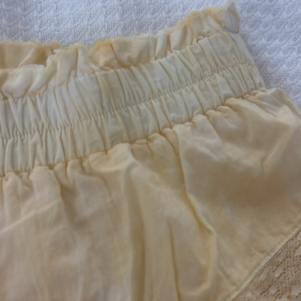 LoveShackFancy Yellow Ruffled Mini Skirt - Picture 3 of 5